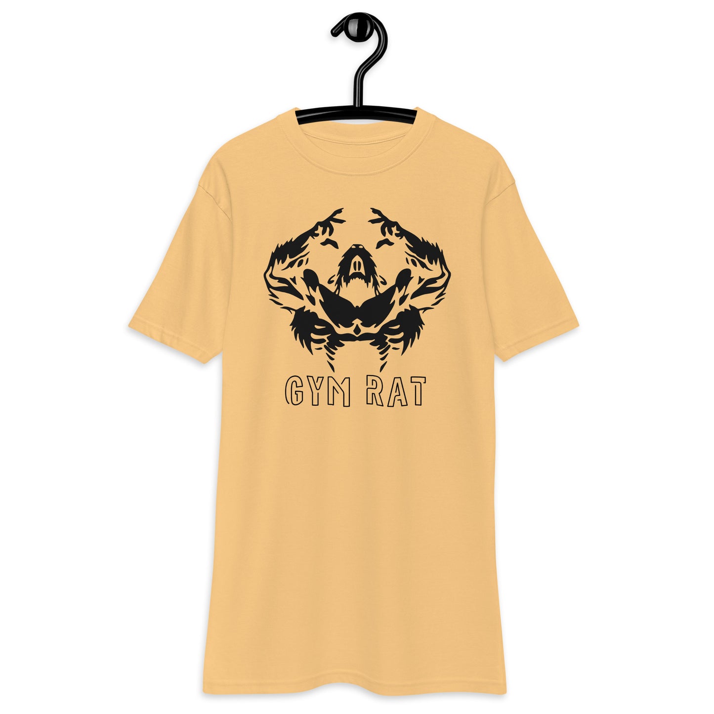 Gym Rat Premium Heavyweight Tee "Pump Cover" (Black Design)