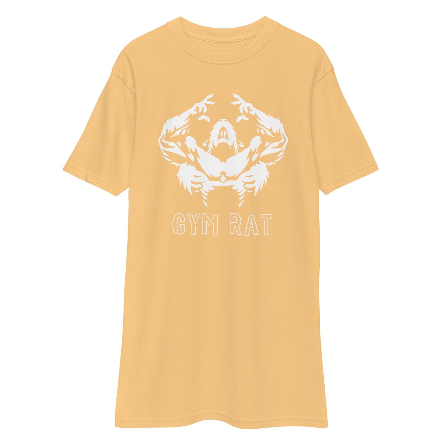 Gym Rat Premium Heavyweight Tee "Pump Cover" (White Design)
