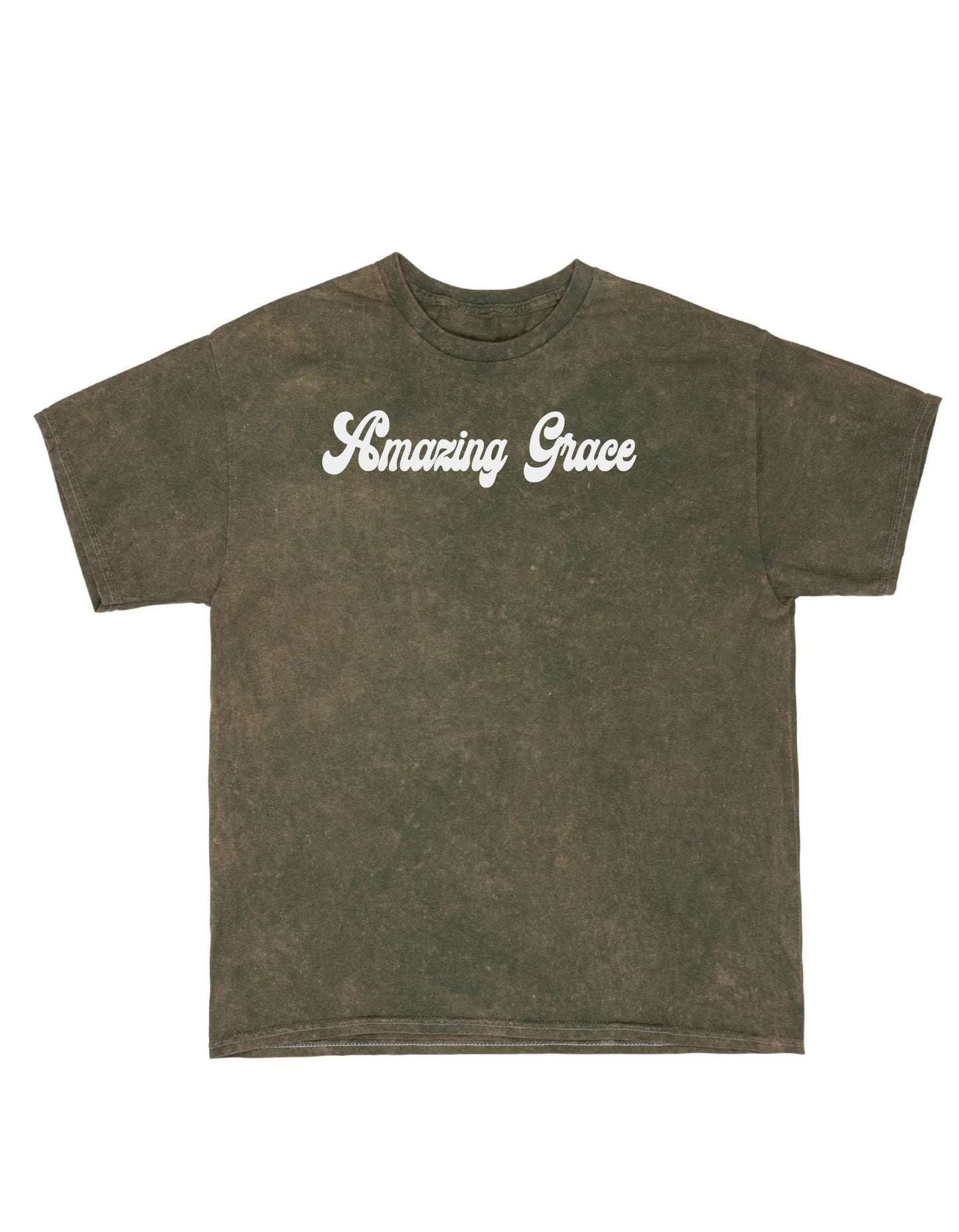 Amazing Grace Puff Print Premium Cotton Vintage Washed T-shirt