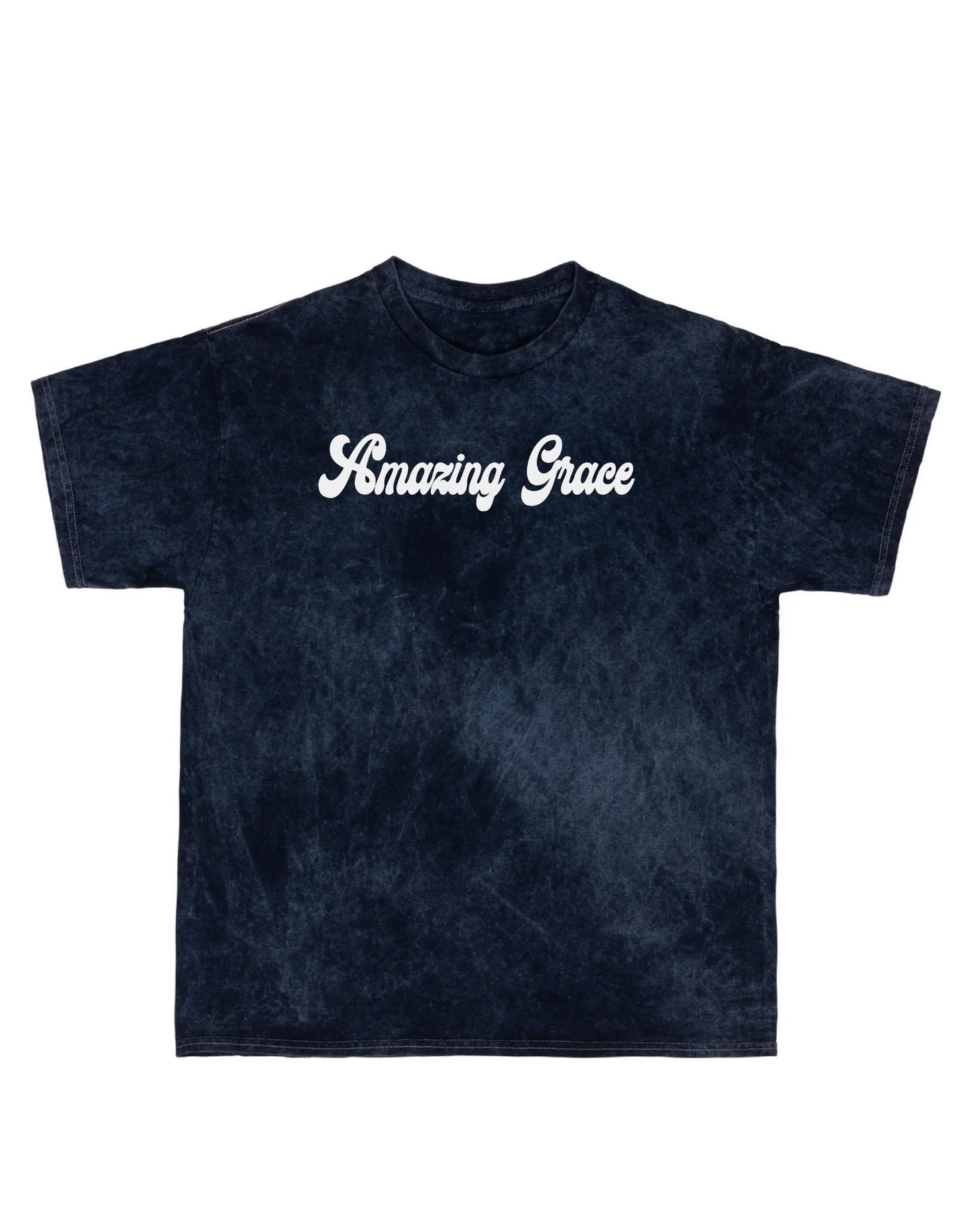 Amazing Grace Puff Print Premium Cotton Vintage Washed T-shirt