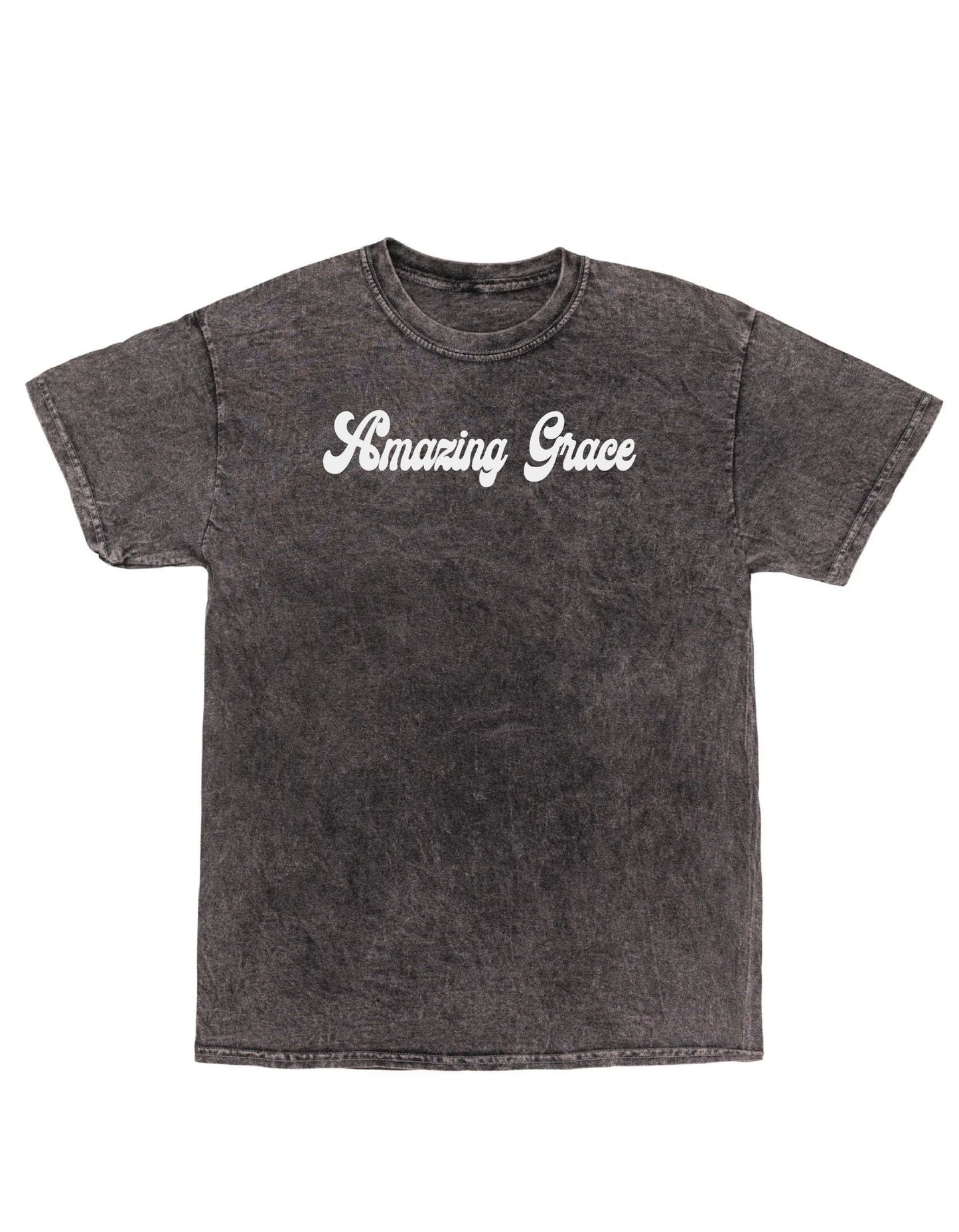 Amazing Grace Puff Print Premium Cotton Vintage Washed T-shirt