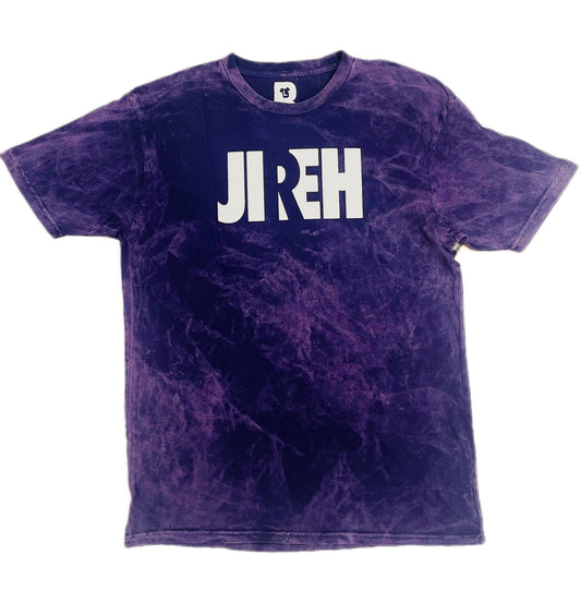 Jireh Puff Print Premium Cotton Vintage Washed Purple Cloud T-Shirt