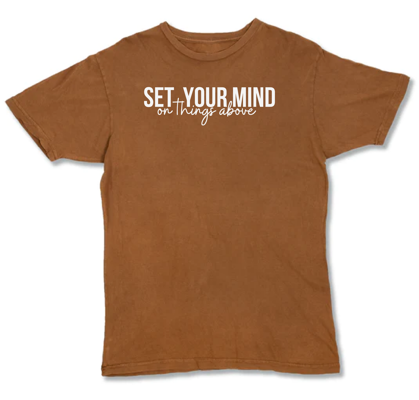 Set Your Mind Puff Print Premium Heavy Cotton Vintage Washed T-shirt