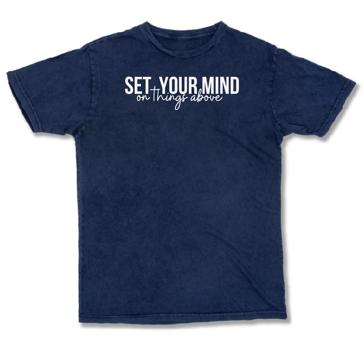 Set Your Mind Puff Print Premium Heavy Cotton Vintage Washed T-shirt