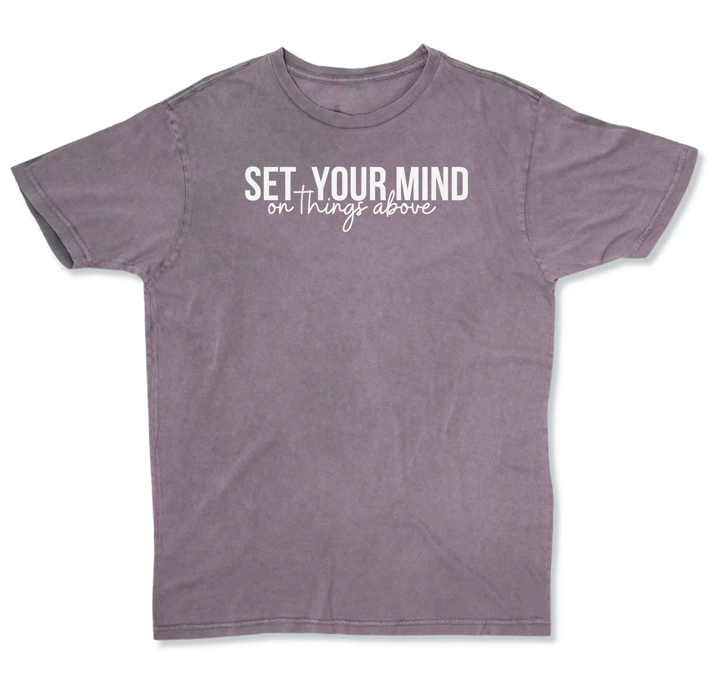 Set Your Mind Puff Print Premium Heavy Cotton Vintage Washed T-shirt