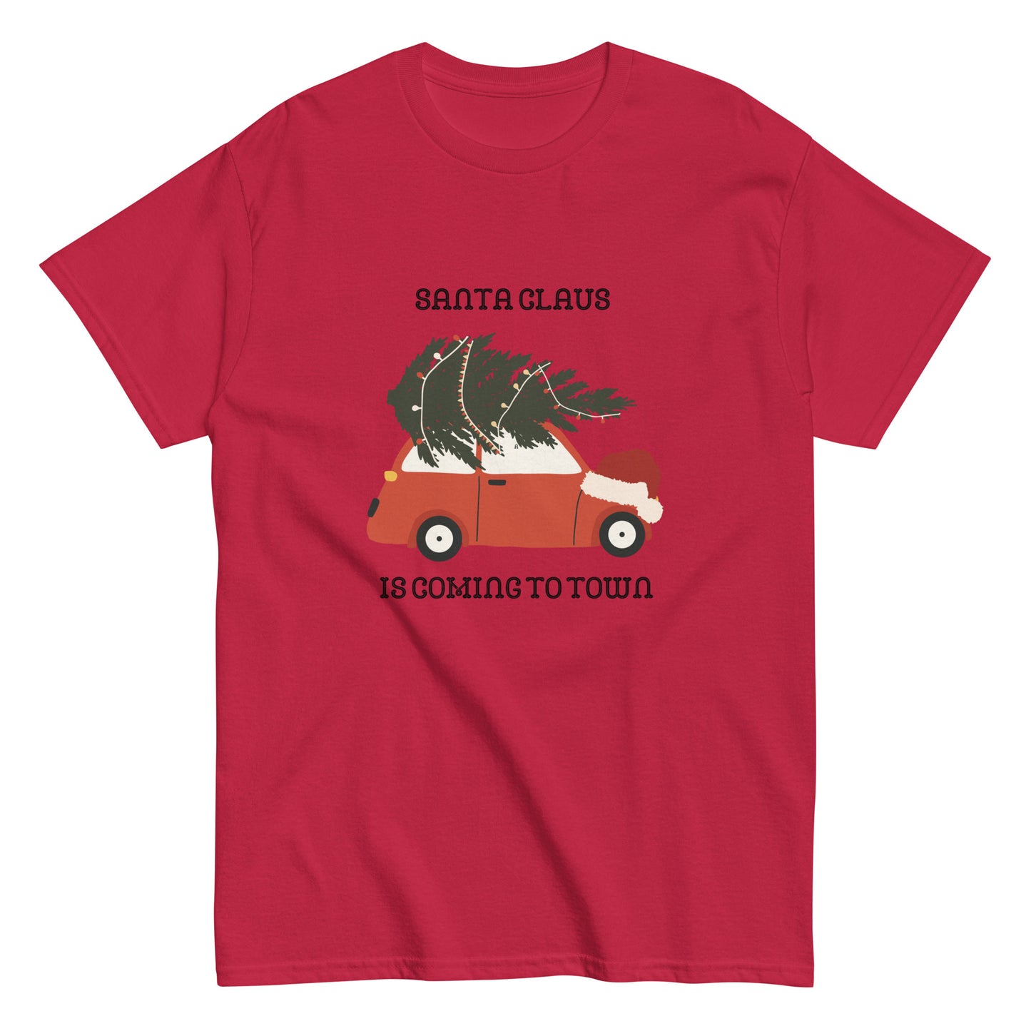 Santa's Sleek Ride: Festive Holiday Tee