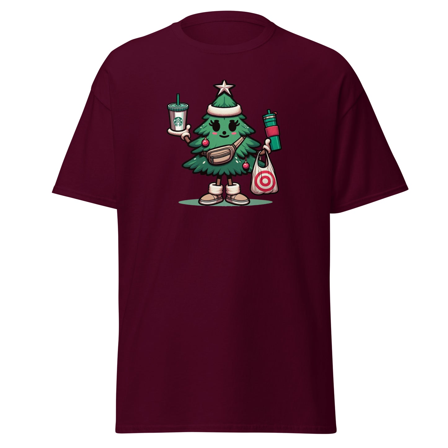 Chic Lady Pine Christmas Tee Shopping Spree T-Shirts