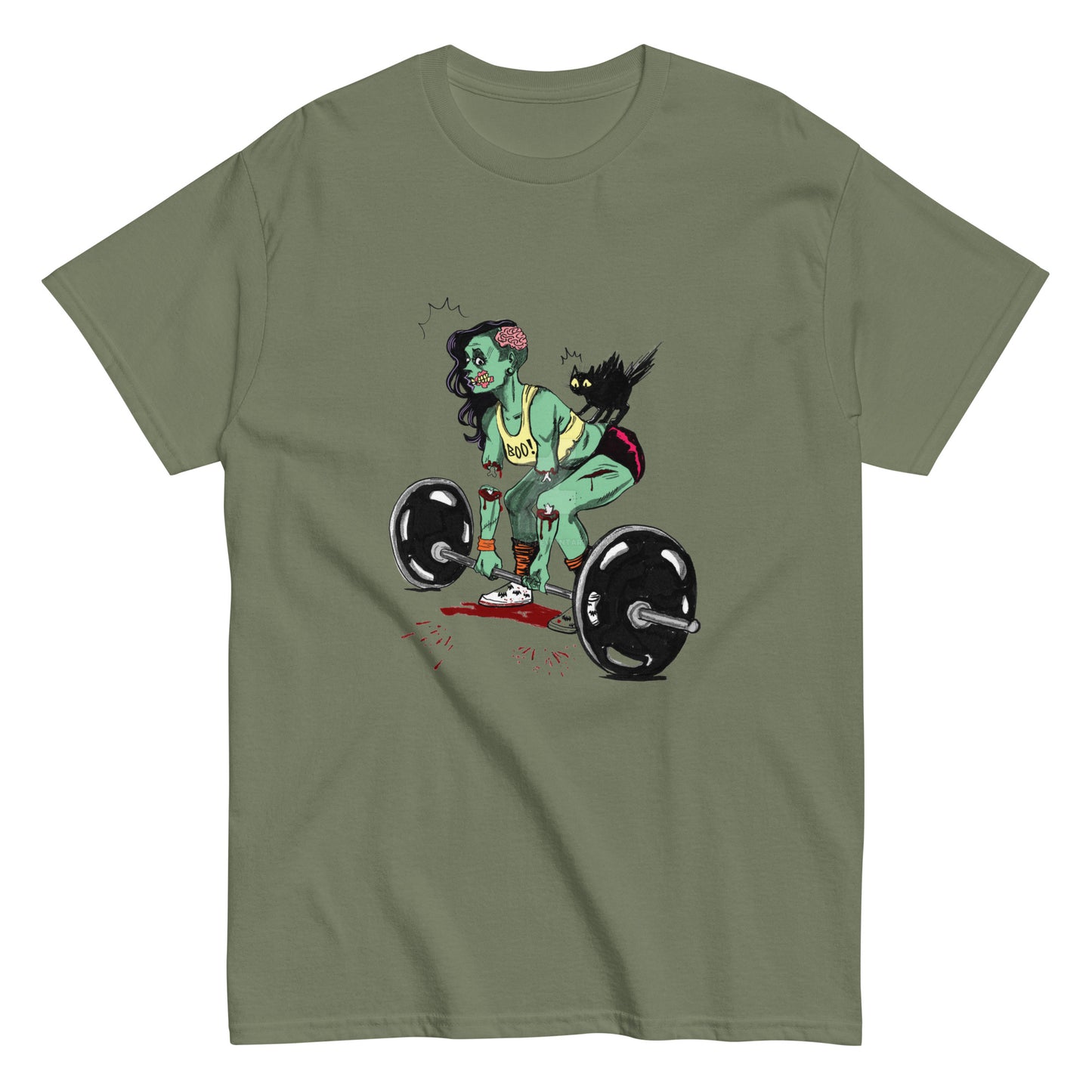 Dead Lift Zombie Girl Pump Cover Gym Tee