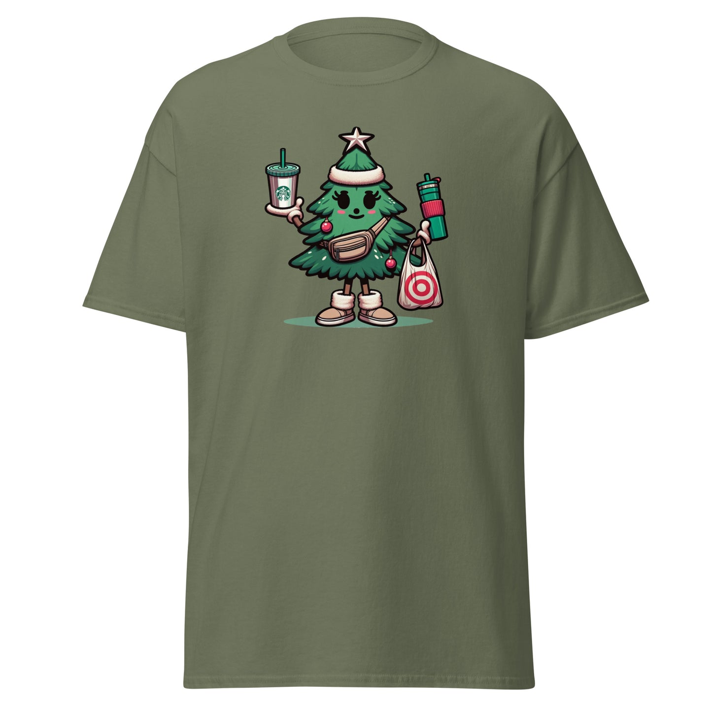 Chic Lady Pine Christmas Tee Shopping Spree T-Shirts