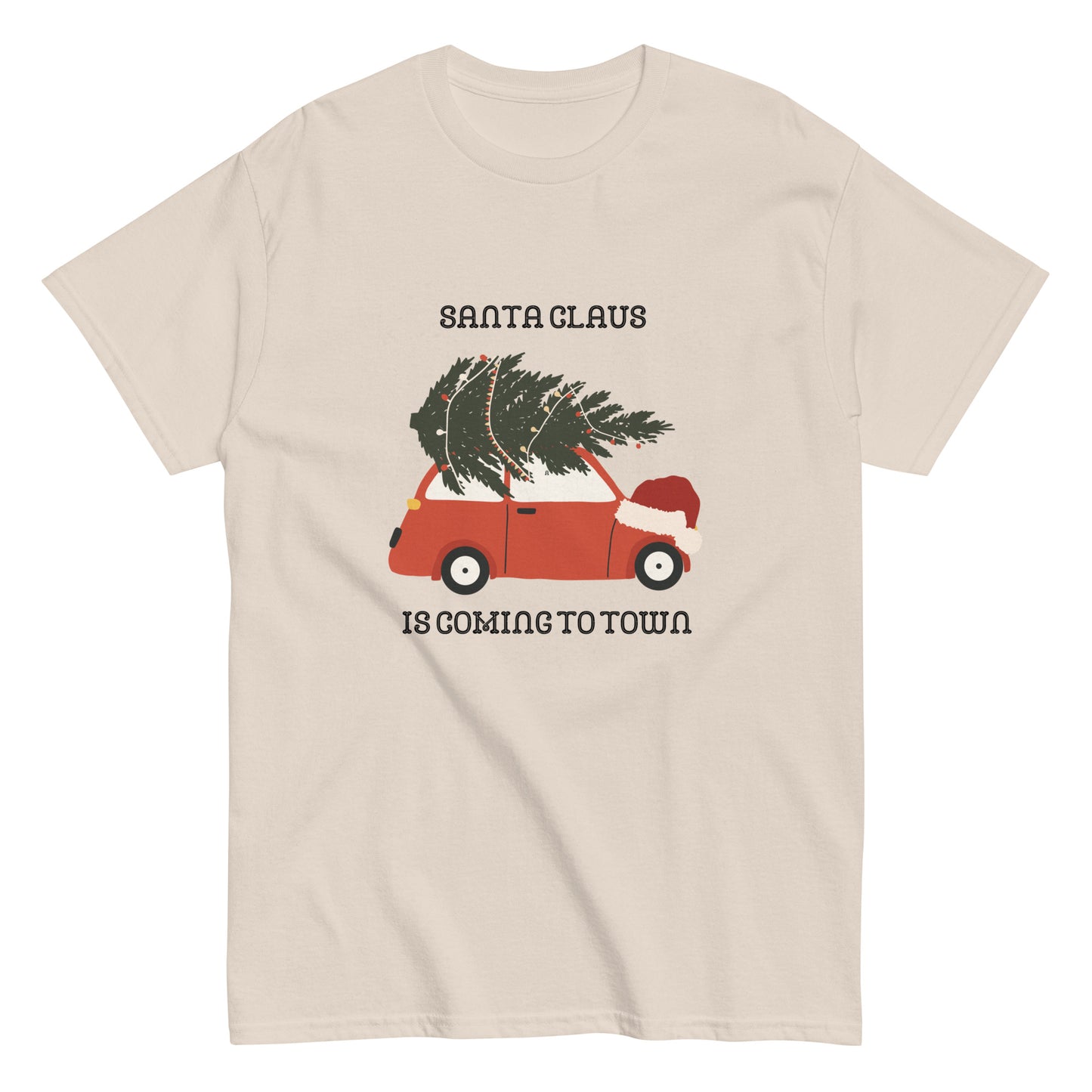 Santa's Sleek Ride: Festive Holiday Tee