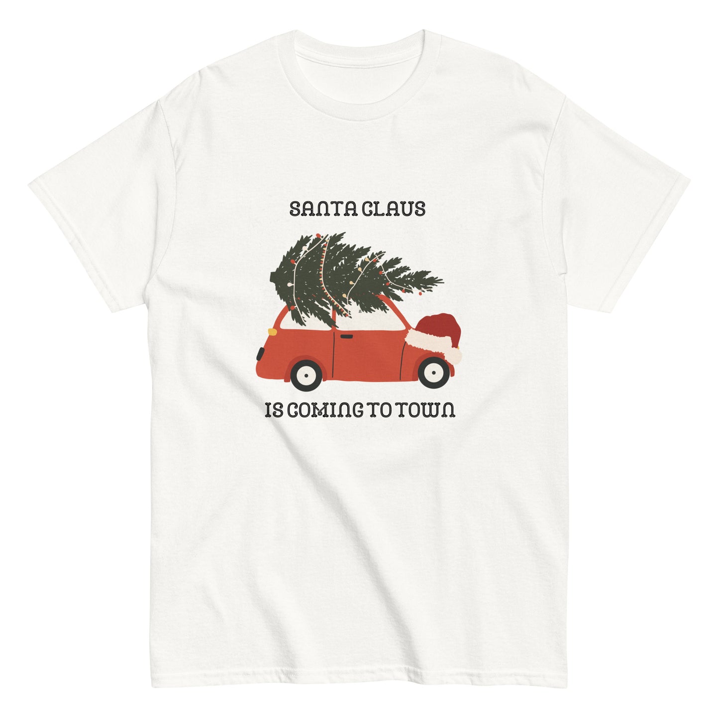 Santa's Sleek Ride: Festive Holiday Tee