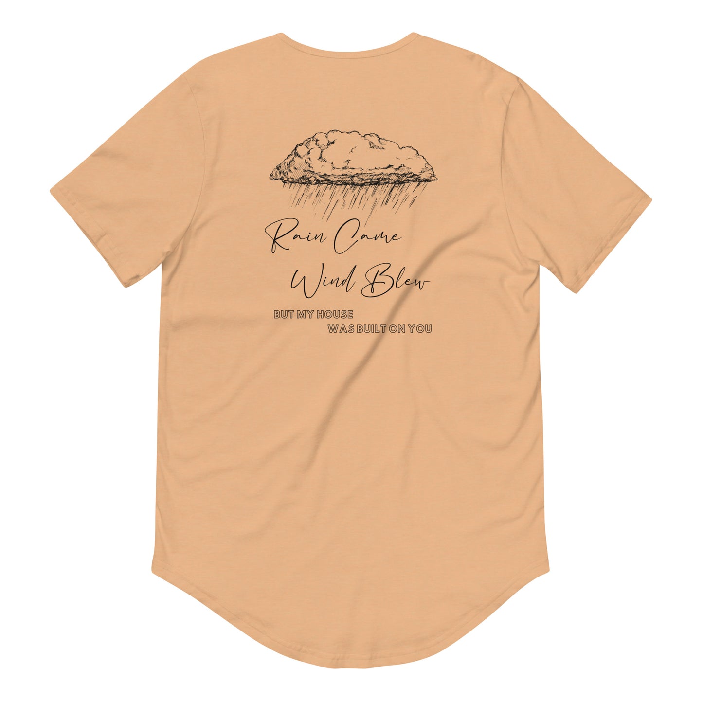 Rain Came Wind Blew Curved Hem T-Shirt