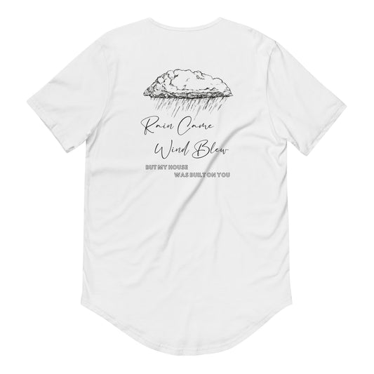 Rain Came Wind Blew Curved Hem T-Shirt