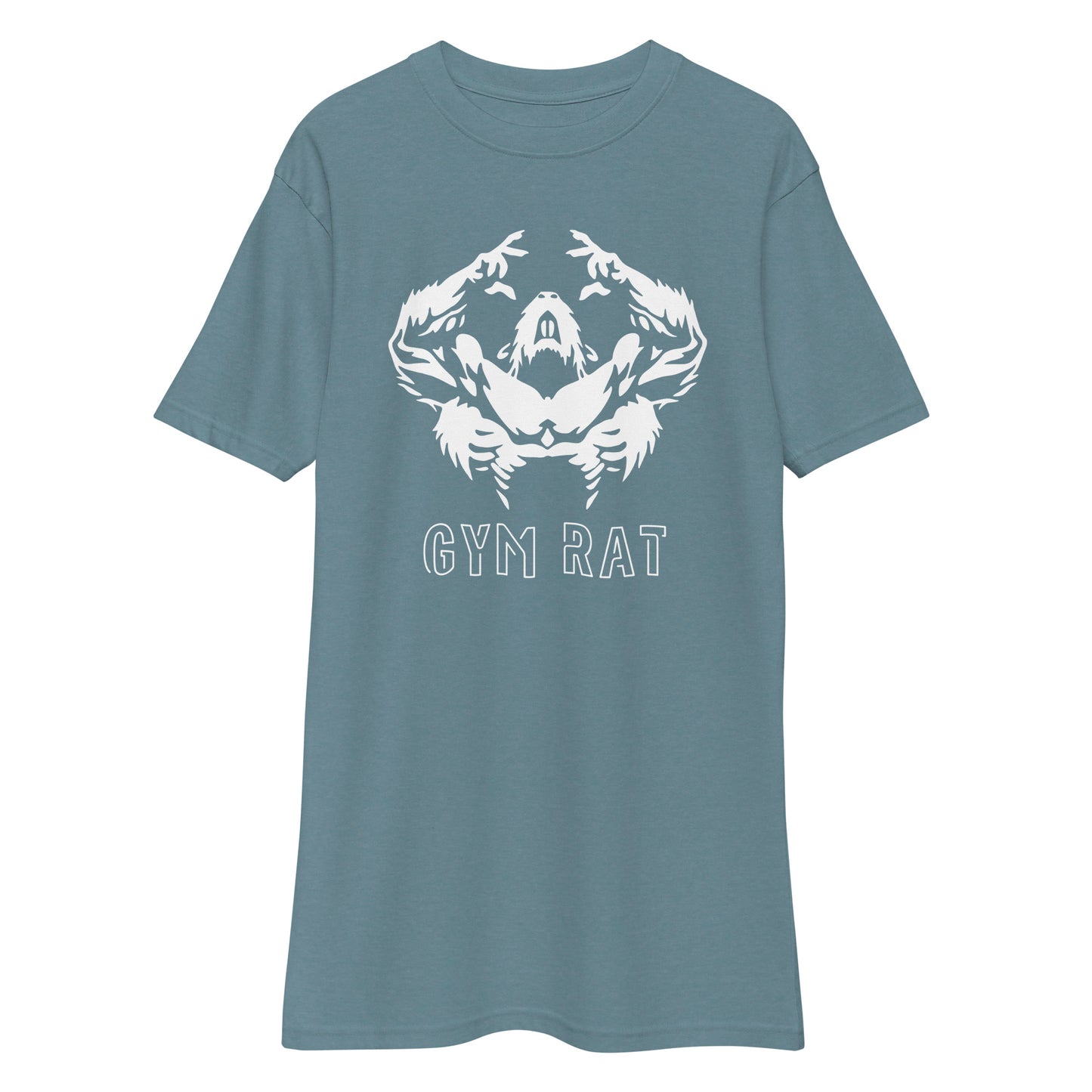 Gym Rat Premium Heavyweight Tee "Pump Cover" (White Design)