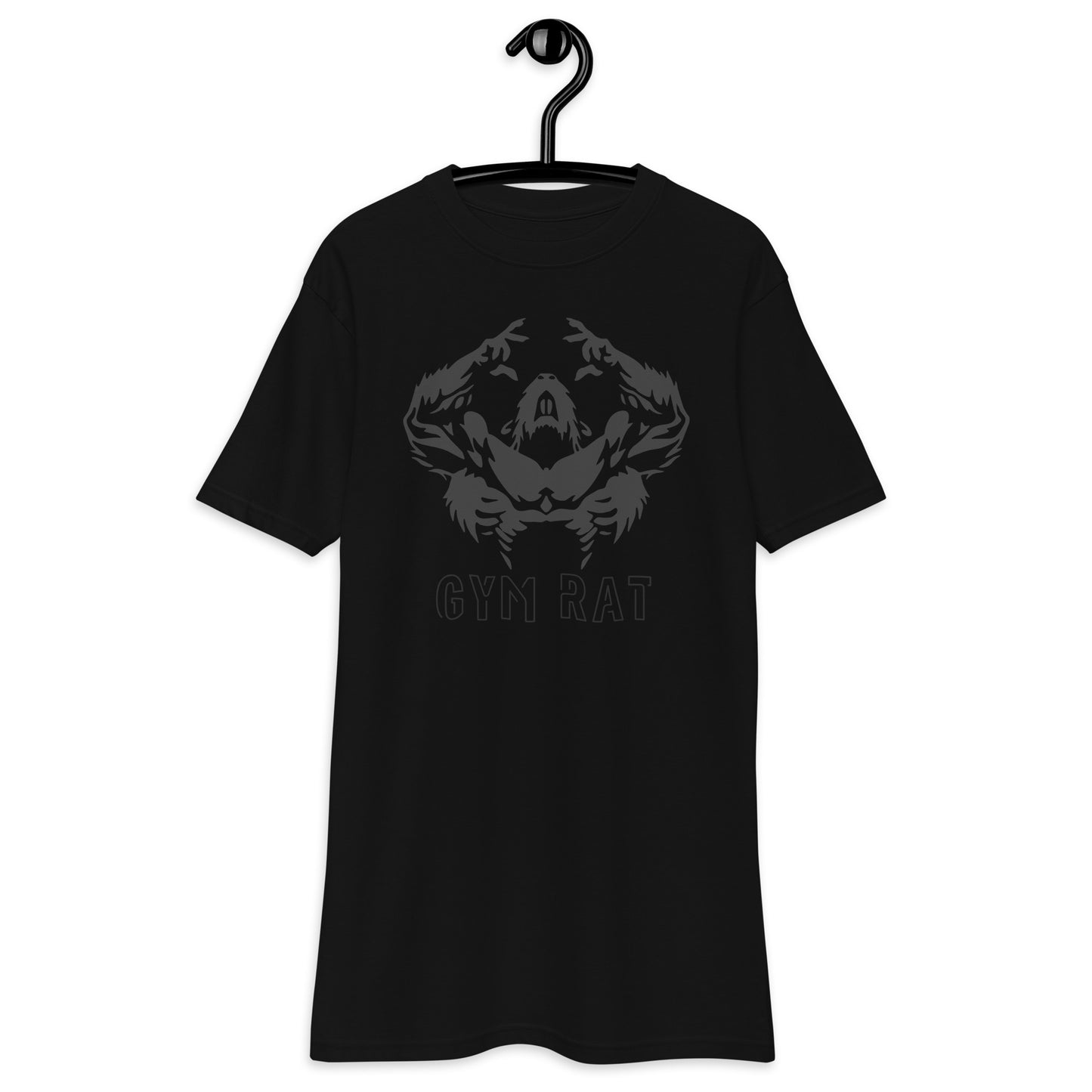 Gym Rat Premium Heavyweight Tee "Pump Cover" (Black Design)