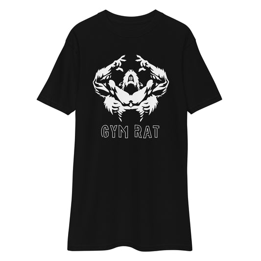 Gym Rat Premium Heavyweight Tee "Pump Cover" (White Design)