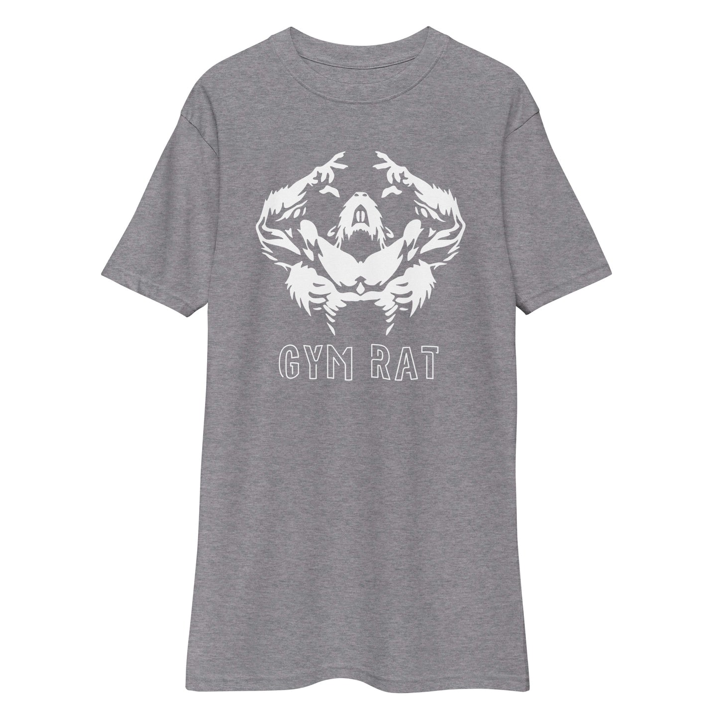 Gym Rat Premium Heavyweight Tee "Pump Cover" (White Design)