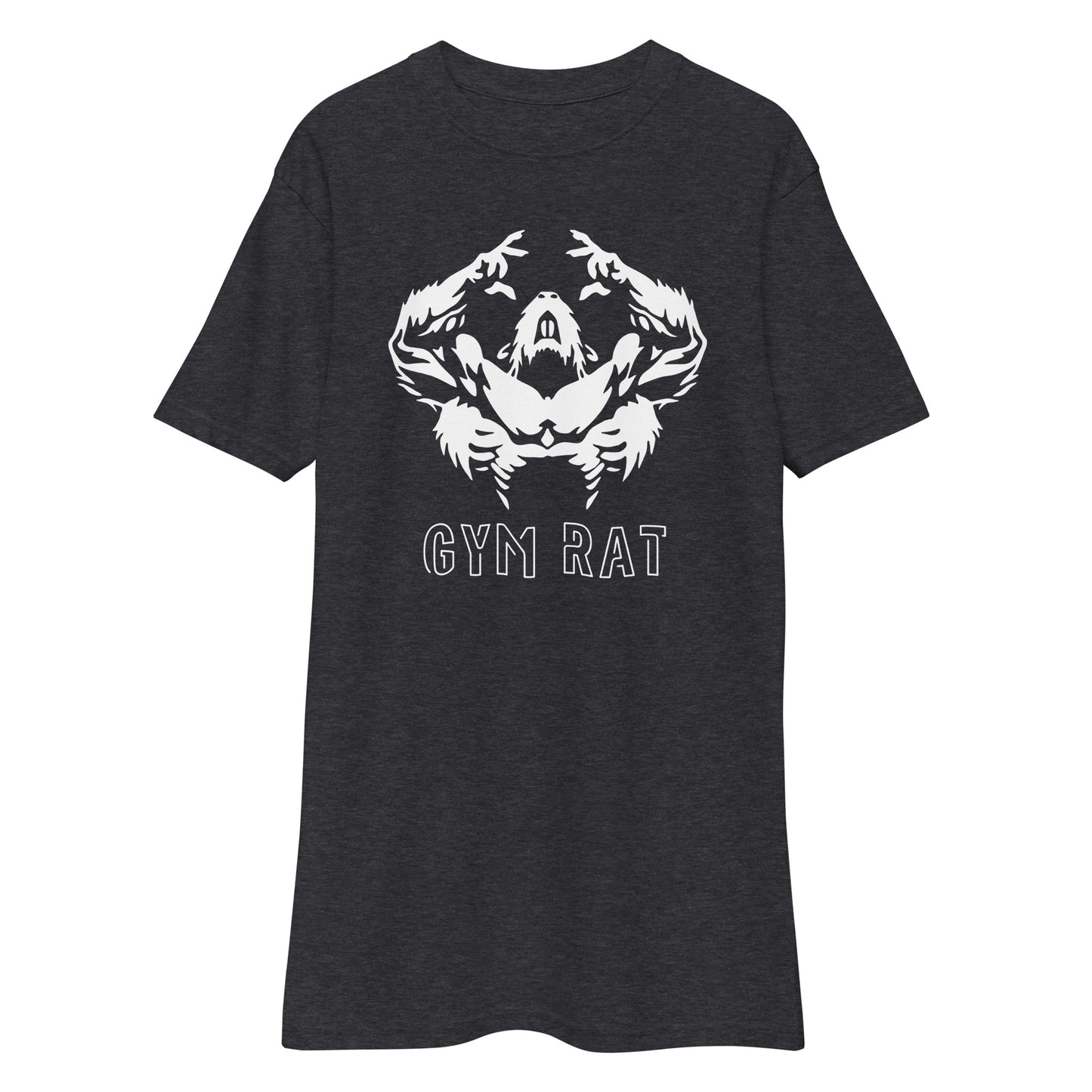 Gym Rat Premium Heavyweight Tee "Pump Cover" (White Design)